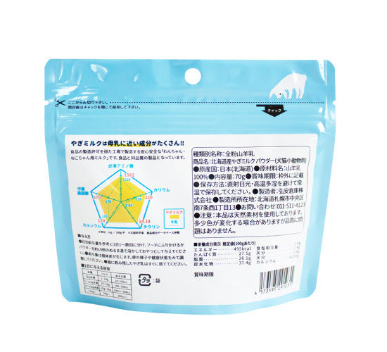 北海道産やぎミルクパウダー(犬猫小動物用) 20g