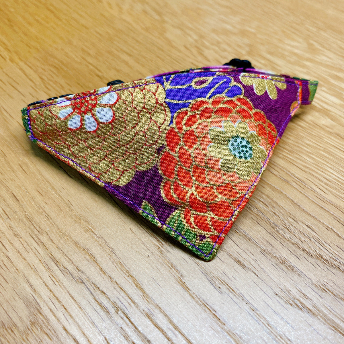 ※在庫限り【菊毬柄】猫用バンダナ風首輪/選べる選べるアジャスター 猫首輪