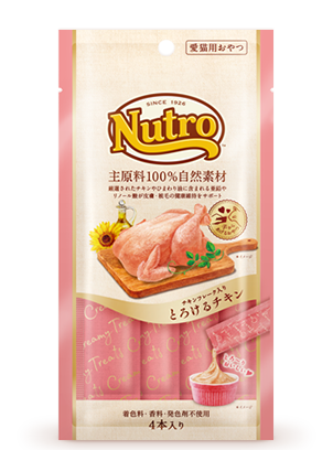 ニュートロ とろけるシリーズ・チキンフレーク入りとろけるチキン 4本入り - ネコソダテ®日本で唯一のまじめな首輪®専門店