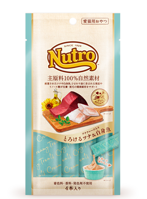 ニュートロ とろけるシリーズ・ツナフレーク入りとろけるツナ&白身魚 4本入り - ネコソダテ®日本で唯一のまじめな首輪®専門店