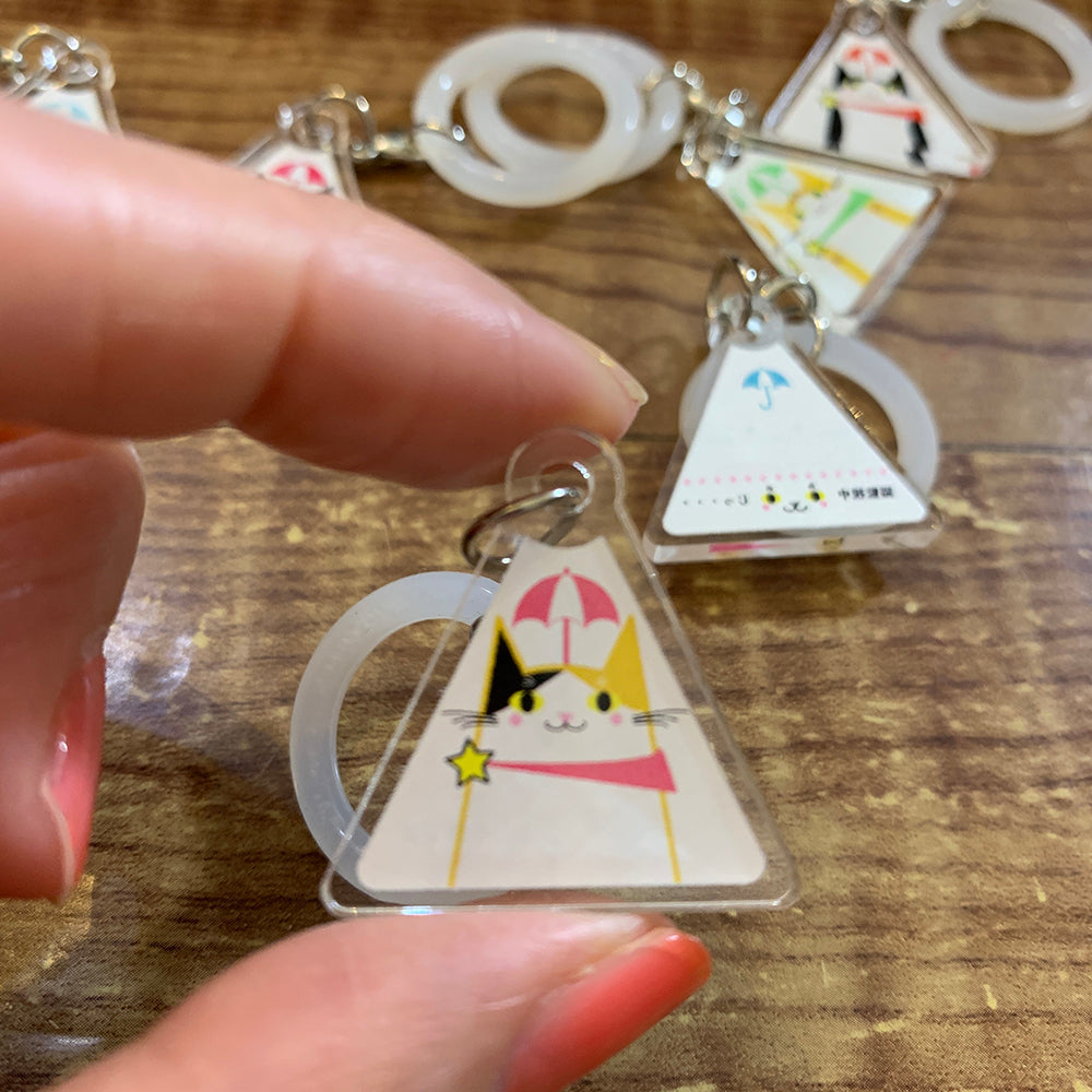 アンブレラリング・アクリルチャーム付 両面タイプ(ハチワレ)