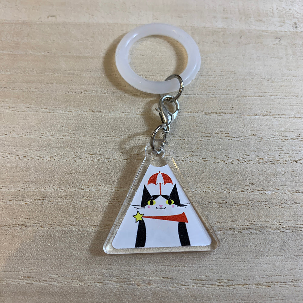 アンブレラリング・アクリルチャーム付 両面タイプ(ハチワレ)