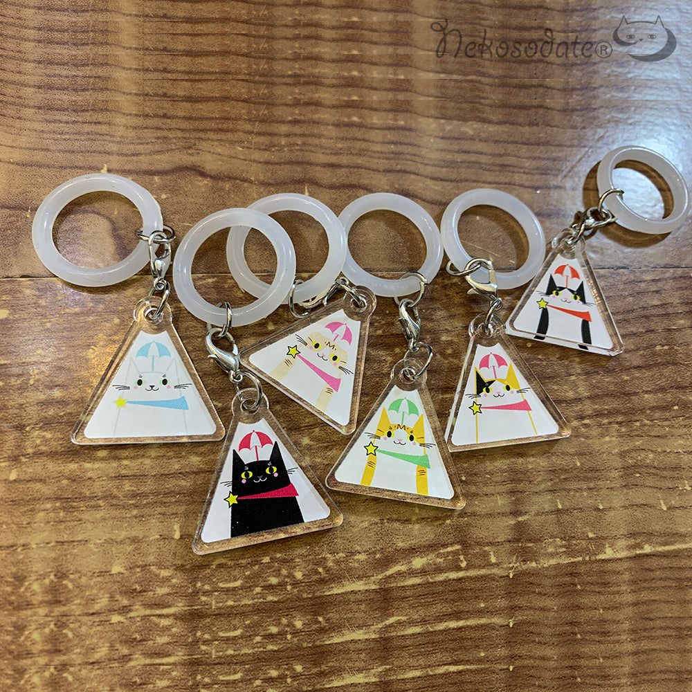 アンブレラリング・アクリルチャーム付 両面タイプ(黒猫バン)