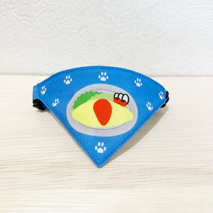 [Reconcile with cats, orange pattern] Serious collar, conspicuous bandana style poem series, self-nyan / selectable safety buckle cat collar