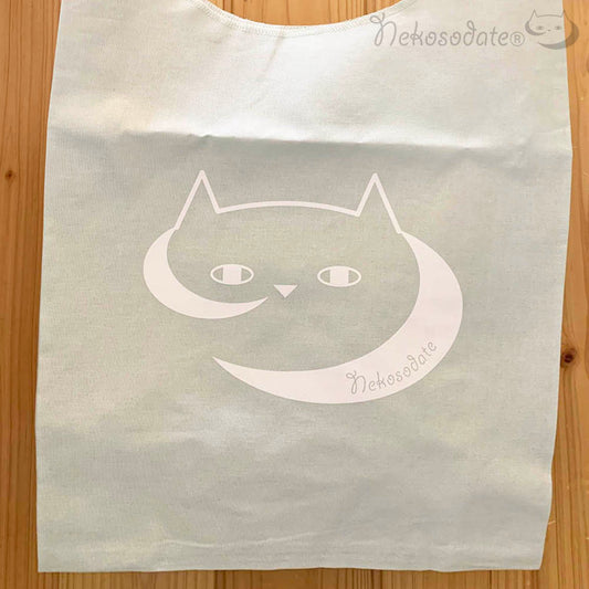 ネコソダテ コットンマルシェバッグ(オリーブ)