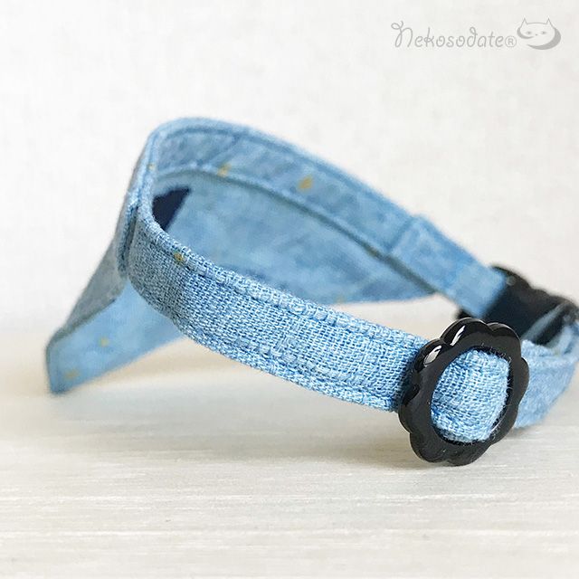 [Texture pattern of Japanese paper] Serious collar, conspicuous bandana style / selectable adjuster cat collar