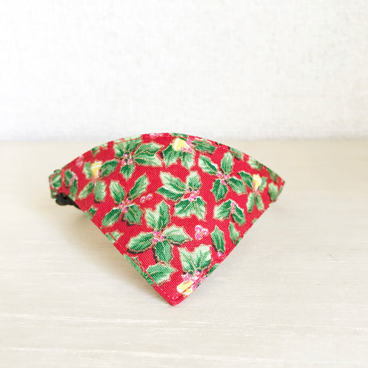 [Hiiragi Pattern Red] Serious Collar / Conspicuous Bandana Style / Selectable Adjuster Cat Collar