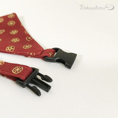 [Peace pattern] Serious collar, conspicuous bandana style / selectable adjuster cat collar