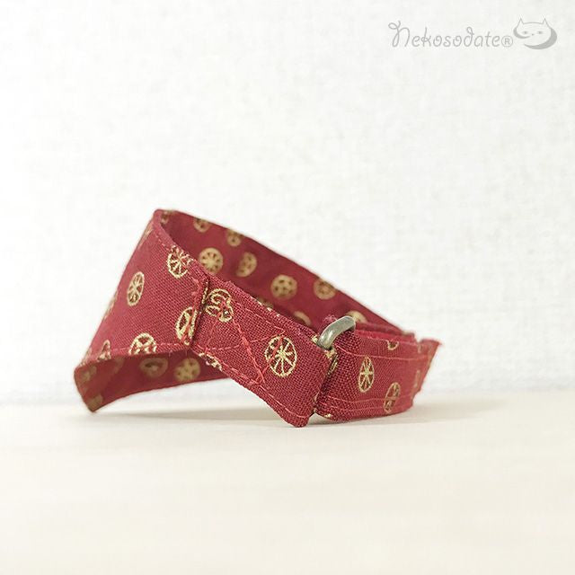 [Peace pattern] Serious collar, conspicuous bandana style / selectable adjuster cat collar