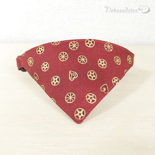 [Peace pattern] Serious collar, conspicuous bandana style / selectable adjuster cat collar