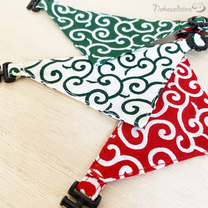 [Small arabesque red that looks like it] Serious collar, conspicuous bandana style / selectable adjuster cat collar