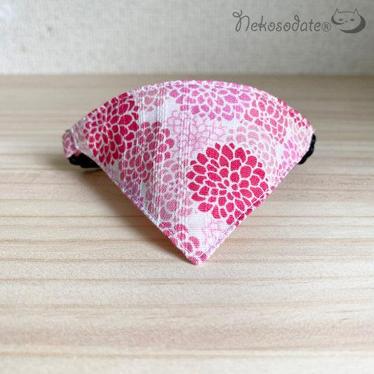 [Ping Pong Mum Pattern Pink] Serious collar, conspicuous bandana style / selectable adjuster