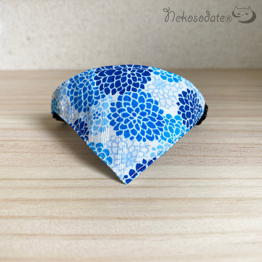 [Ping Pong Mum Pattern Blue] Serious collar, conspicuous bandana style / selectable adjuster