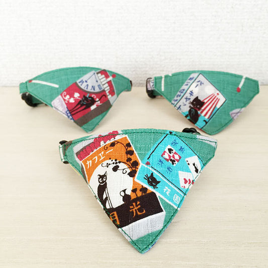 [Cat match box pattern] Serious collar / conspicuous bandana style / selectable adjuster cat collar