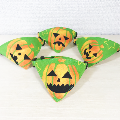 [Ghost pumpkin pattern] Serious collar, conspicuous bandana style / selectable adjuster cat collar