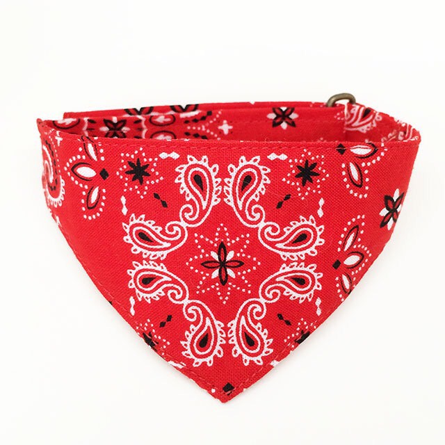[Paisley pattern red] Serious collar, conspicuous bandana style / selectable adjuster cat collar